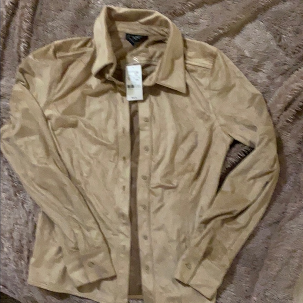 Express Vegan Suede Top